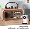 Retro Vintage Radio with Bluetooth Speaker Portable AM FM SW Radio Solar Powered