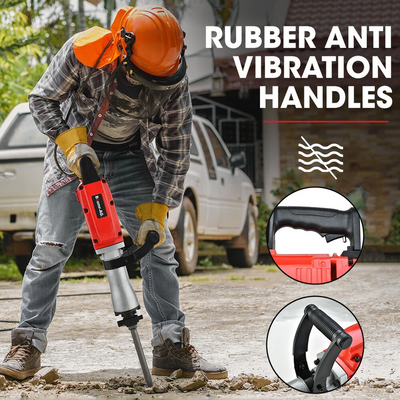 2200W Electric Jack Hammer Drills Aluminium Hammer Drill Demolition w/Iron Box