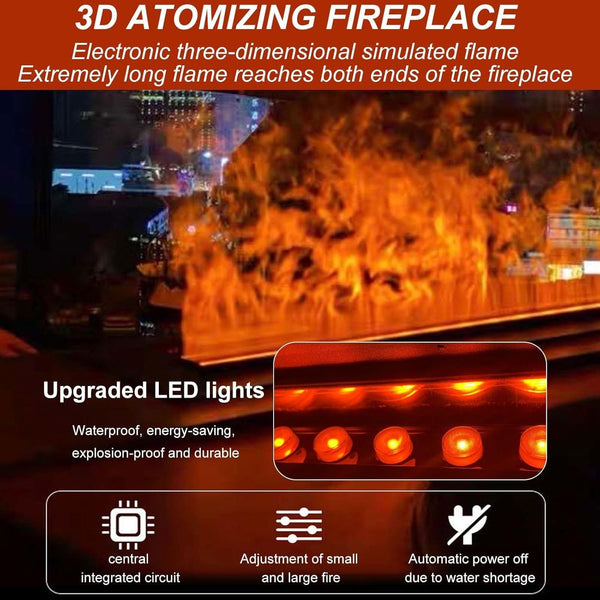 Water vapor fireplace 4D electric fireplace 168 Color Changes Voice App Control