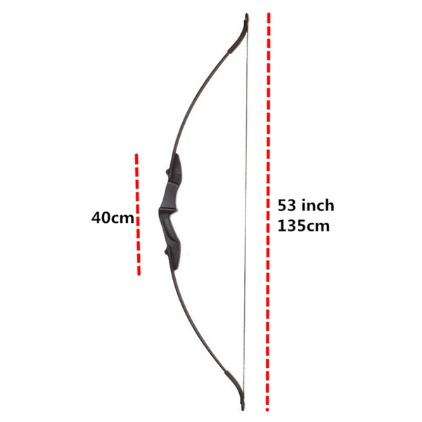 40lbs Archery 53" Takedown Recurve Bow 12 Arrows For Hunting Right/Left-Handed