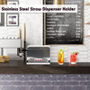 Straw Dispenser Holder Storage Stainless Steel Pencil Box for School Bar Kitchen