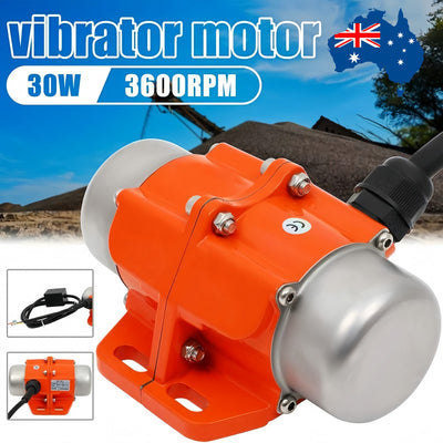 Vibration Motor 30W 3600RPM Aluminum Alloy Case with Speed Controller & AU PLUG