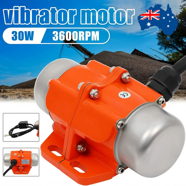 Vibration Motor 30W 3600RPM Aluminum Alloy Case with Speed Controller & AU PLUG