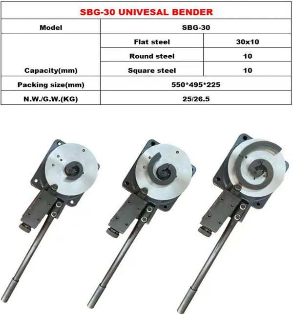 Industrial Metal Bender Metal Bender Rebar Bender for Flat Round Square Steel AU