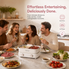 Electric Hot Pot Dual Sided with Divider Detachable Nonstick Shabu Hotpot Cooker