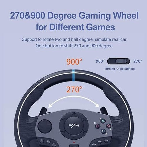 PXN V9 Driving Race Game Steering Wheel Brake Pedal for PC/PS3/PS4/SWITCH AU