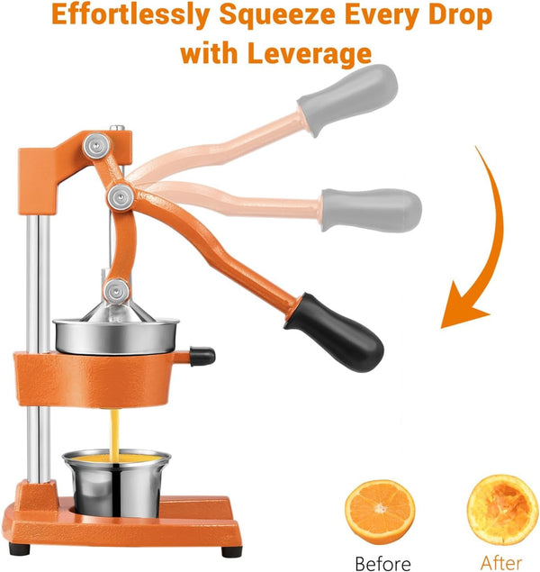Manual Juicer Hand Press Juice Extractor Citrus Juicer Lemon Squeezer Cast-Iron