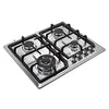 23.62″x20″ Built in Gas Cooktop 4 Burners Stove With NG/LPG Conversion Kit