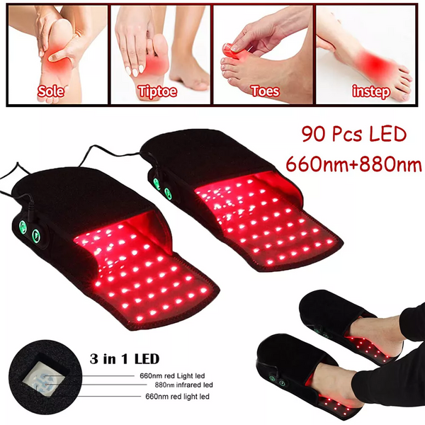 2 Slippers: Red Light Therapy Heating Shoes for Foot Toe and Heel Pain Relief AU