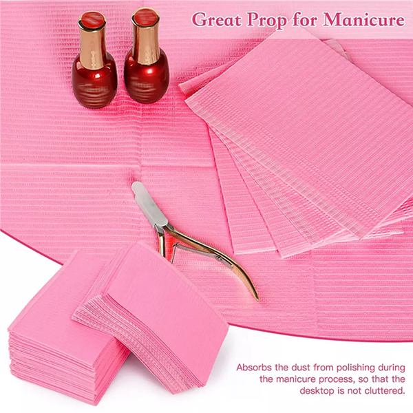 500x Dental Medical Bibs Manicure Tattoo Feeding Clean Disposable Waterproof Pad