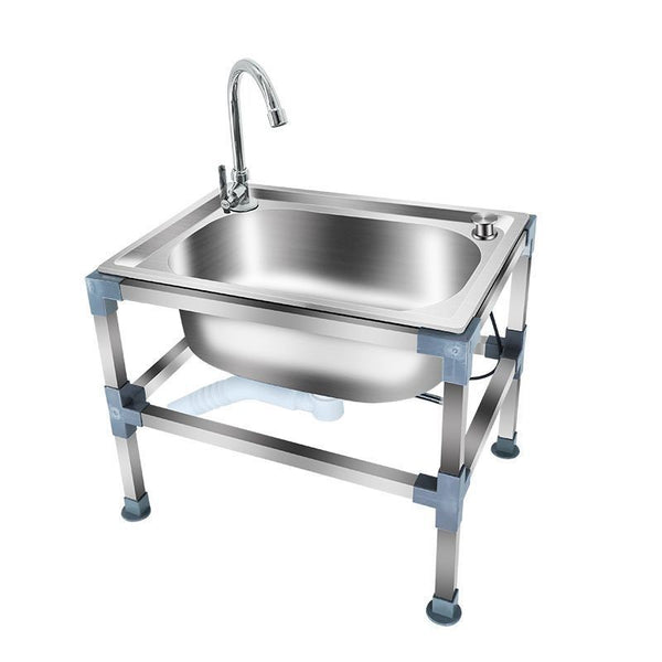 Commercial Floor Mop Sink with Drain Button Utility Sink Water Faucet Kits AU