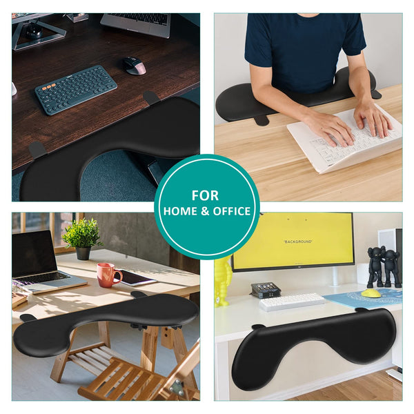 Desk Extender Tray Foldable Arm Rest Support Table Mount Armrest Shelf Black