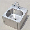 Wall-mounted Washbasin Knee Operated Sink Handbasin Single Bowl Sink With Faucet