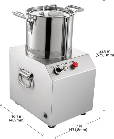 Commercial Food Processor Fritter Machine 1500W 10L Stainless Steel Meat Mincer