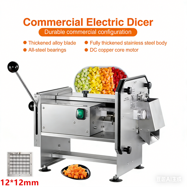 Electric Vegetable Fruit Dicer Commercial Cube Cutting Machine Stainless Steel