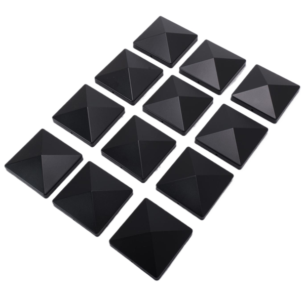 12Pcs Fence Post Cap Deck Post Cover Waterproof Heat Resistanc Deck Post Caps