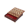 Deluxe Birch 40cm Chess Set Table Wooden Timber with Wooden & Metal Pieces
