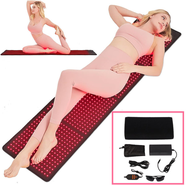 960pcs LED 660mm&850mm Near Infrared Red Light Therapy Mat For Body Pain Relief