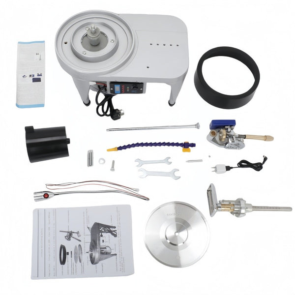 Digital Gem Faceting Machine With 8" Aluminum chassis Variable Speed Lapidary