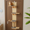Door Hanging Cat Shelf 4-Levels Cat Tree Door Mounted Cat Climber for Indoor Cat
