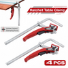 4x Ratchet Table Clamp Quick Release Track Saw Clamps for MFT/Guide Rail System