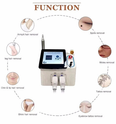 Diode Laser Hair Removal Machine Picosecond Tattoo Removal Nd Yag Wavelength AU
