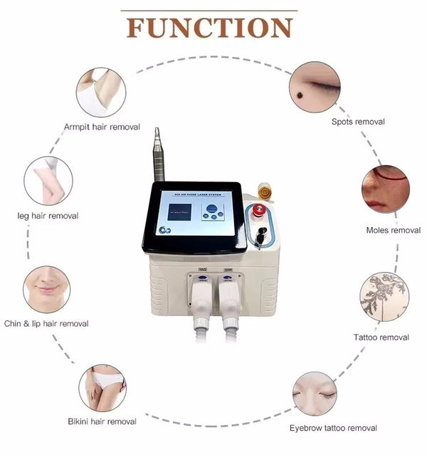 Diode Laser Hair Removal Machine Picosecond Tattoo Removal Nd Yag Wavelength AU