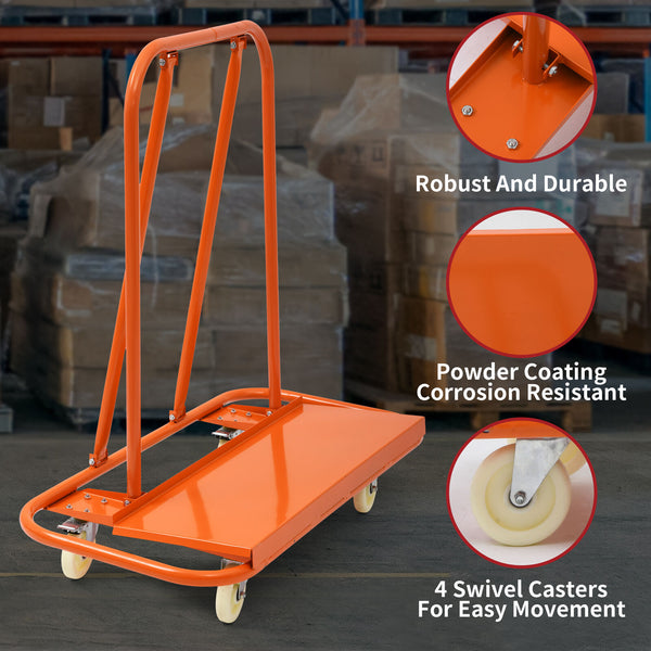 Drywall Cart Dolly Steel Panel Dolly Panel Truck Cart for Plywood Plasterboard