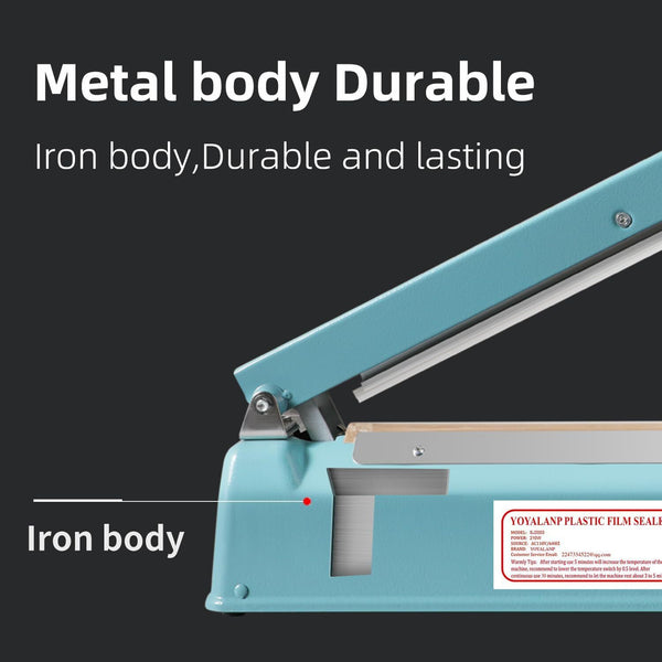 200/300/400mm Impulse Heat Sealer Plastic Bag Sealing Machine Metal Bag Sealer