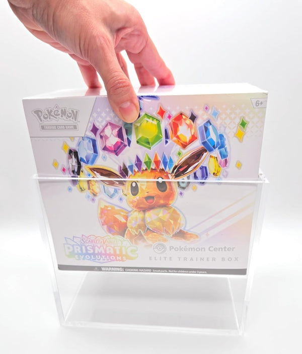 Premium Acrylic Display Case Pokemon Elite Trainer Box Booster Box Magnetic Lid