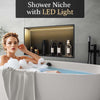 Shower Niche Recessed Storage Shelf Wall Organize 304 Stainless Steel with LED