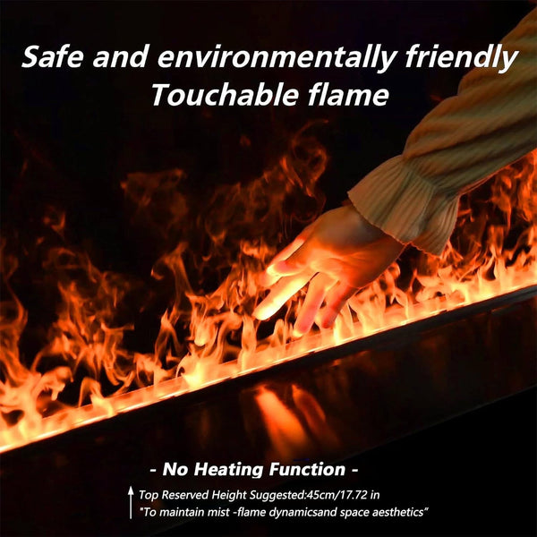 100CM Water vapor fireplace 4D electric fireplace 168 Color Voice & App Control