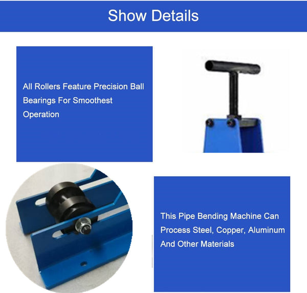 TR-40 Tube Roll Bender 25-40mm Roller Bender for Flat/Square/Rectangular Pipe