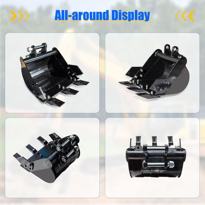 Digging Bucket for Mini Excavator 400mm Trench Buckets Fit 1-1.8 Tons Excavator