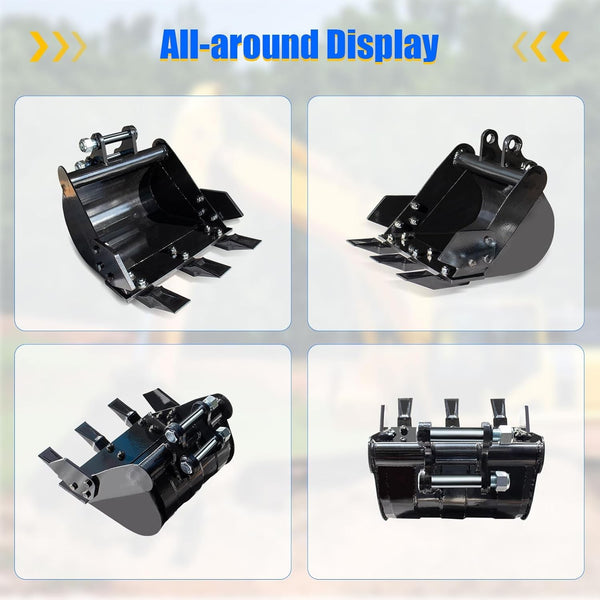 Digging Bucket for Mini Excavator 400mm Trench Buckets Fit 1-1.8 Tons Excavator