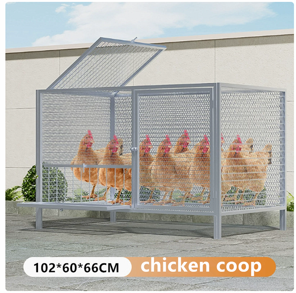 Poultry Cage Chicken Coop With Trough For Farming Breeding And Poultry Raising