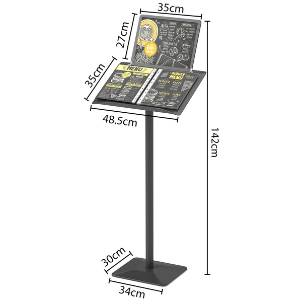 Floor Menu Stand Heavy Duty Lectern Brochure Display Holder Restaurant Retail