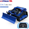 RC Petrol Lawn Mower with Snow Blade Tracked Mower & Snow Shovel 224cc 9HP AU