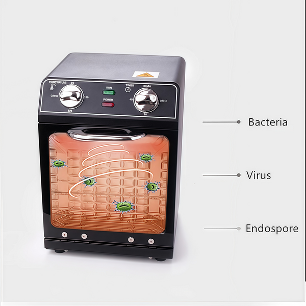 8L Sterilizer Cabinet 220℃ Dry Heat Disinfection Large Capacity for Beauty Salon