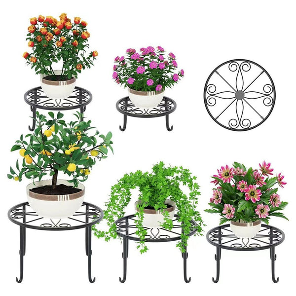 5 Pack Plant Stand Heavy Duty Outdoor Indoor Flower Pots Holder Metal 5 Sizes AU
