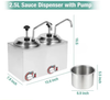 5L Sauce Fudge Pump Warmer Machine Hot Chocolate Cheese Dispenser Sauce Pump