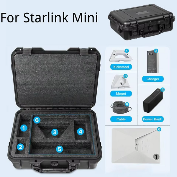 Hard Carrying Case For Starlink Mini Travel Case Waterproof Storage Case Box Kit