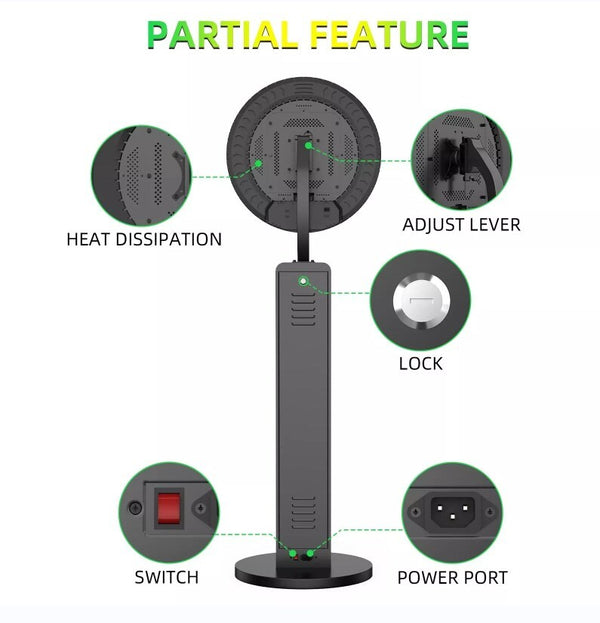 175cm 360° Photo Booth Machine Selfie Digital Portable PhotoBooth with LED Light