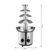 4 Tier Electric Chocolate Fountain Machine Stainless Steel for Chocolate Cheese