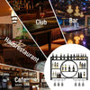 3-Tier Metal Wine Rack w/ LED Light Wine Bottle Shelf For Home Bar Display 1.2m