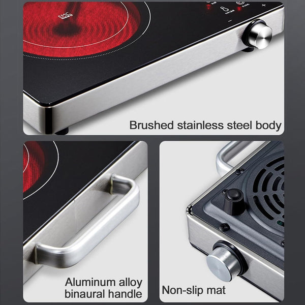 Electric Induction Cooktop Fast Touch Infrared Burner Portable Cooktop 2200W