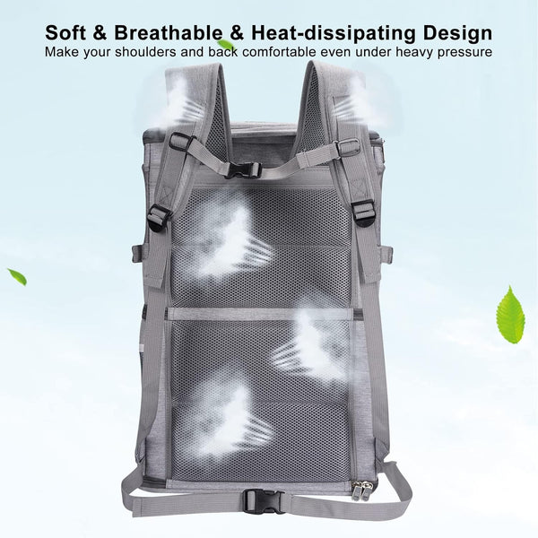 Double Compartment Pet Carrier Backpack for Small Cats and Dogs Cat Travel Bag