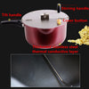 Stainless Steel Popcorn Popper Hand Operated Popcorn Maker Machine for Gas Stove