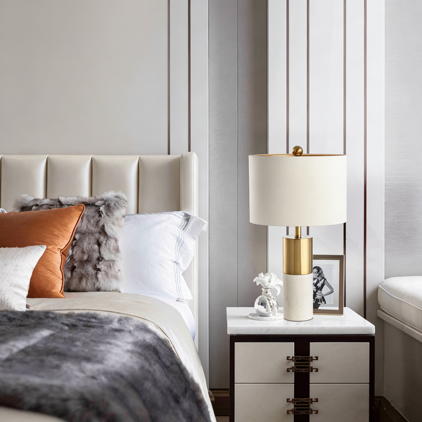 Modern Table Lamp Bedroom Bedside Lamp Marble Table Light AU Plug