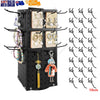 Metal Pegboard Display Rack Spinning Jewelry Earring Display Stand W/ 24x Hooks